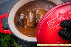 Grillfürst Dutch Oven Sternentöpfchen / Gusseisen Bräter - Emailliert - M - Lila -Rosle Grills Geschaft Grillfuerst Sternentoepfchen M Beispiel Rouladen