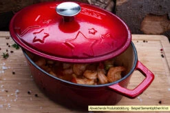 Grillfürst Dutch Oven Sternentöpfchen / Gusseisen Bräter - Emailliert - M - Orange -Rosle Grills Geschaft Grillfuerst Sternentoepfchen M Gusseisenbraeter Beispiel 1
