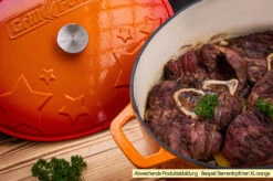 Grillfürst Dutch Oven Sternentöpfchen / Gusseisen Bräter - Emailliert - XL - Lila 8 Grillfürst Dutch Oven Sternentöpfchen / Gusseisen Bräter - Emailliert - XL - Lila -Rosle Grills Geschaft Grillfuerst Sternentoepfchen XL Beispiel Rippchen