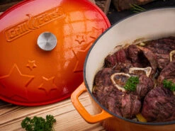 Grillfürst Dutch Oven Sternentöpfchen / Gusseisen Bräter - Emailliert - XL - Orange -Rosle Grills Geschaft Grillfuerst Sternentoepfchen orange XL Gusseisen