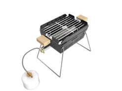 Knister Gasgrill - Ausziehbarer Kompaktgrill -Rosle Grills Geschaft Knister Gasgrill zusammengeschoben