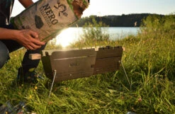 Knister Grill Original - Ausziehbarer Holzkohle Kompaktgrill -Rosle Grills Geschaft Knister Grill Holzkohle befuellen