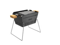 Knister Grill Original - Ausziehbarer Holzkohle Kompaktgrill -Rosle Grills Geschaft Knister Grill zusammengeschoben