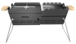 Knister Grill Original - Ausziehbarer Holzkohle Kompaktgrill -Rosle Grills Geschaft Knister Kompaktgrill Holzkohlegrill