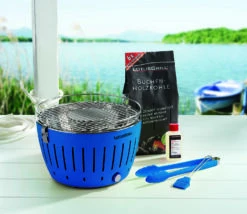 LotusGrill Classic - Holzkohle Tischgrill - Tiefblau Inkl. Tasche 6 LotusGrill Classic - Holzkohle Tischgrill - Tiefblau Inkl. Tasche -Rosle Grills Geschaft LotusGrill Classic Balkongrill Tischgrill Tiefblau 340
