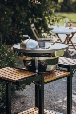 Monolith Trolley Inkl. Seitentische - ICON / Junior -Rosle Grills Geschaft Monolith Trolley Icon Keramikgrill Feuerplatte