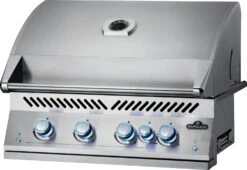 Napoleon 700-Series 32" BIG32 Edelstahl Einbaugrill Inkl. Drehspieß - Modell 2023 -Rosle Grills Geschaft Napoleon Einbaugrill BIG32 LED blau