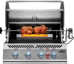 Napoleon 700-Series 32" BIG32 Edelstahl Einbaugrill Inkl. Drehspieß - Modell 2023 -Rosle Grills Geschaft Napoleon Einbaugrill BIG32 Rotisserie Backburner