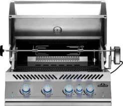Napoleon 700-Series 32" BIG32 Edelstahl Einbaugrill Inkl. Drehspieß - Modell 2023 -Rosle Grills Geschaft Napoleon Einbaugrill BIG32 Rotisserie Motor Drehspiess