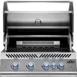 Napoleon 700-Series 32" BIG32 Edelstahl Einbaugrill Inkl. Drehspieß - Modell 2023 -Rosle Grills Geschaft Napoleon Einbaugrill BIG32 Warmhalterost Edelstahl hinten
