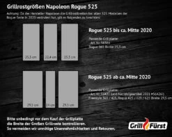 Grillfürst Grillplatte Gusseisen Für Rogue 365 (und Rogue 525 Bis 2020) 44,8 X 25,4 Cm