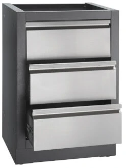 Napoleon Outdoor Küche Oasis 2er Schubladenschrank / Einbaugeräte-Schrank (oberes Fach = Feststehende Blende)