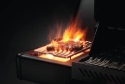 Napoleon Phantom Prestige 500 Gasgrill, Mattschwarz - Modell 2023 -Rosle Grills Geschaft Napoleon Phantom Prestige 500 p500phm Detail side burner steak