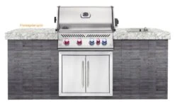 Napoleon Prestige Pro 500-3 Edelstahl Einbaugrill Gas - Inkl. Drehspieß - Modell 2023 -Rosle Grills Geschaft Napoleon Prestige Pro 500 Montagebeispiel 1