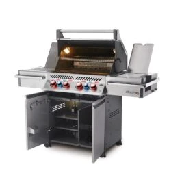 Napoleon Prestige Pro 500-3 Edelstahl Gasgrill Inkl. Drehspieß - Modell 2023 -Rosle Grills Geschaft Napoleon Prestige Pro 500 seitlich offen