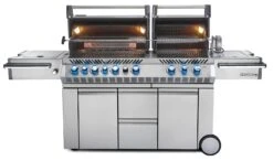 Napoleon Prestige Pro 825-3 Edelstahl Gasgrill Inkl. Drehspieß Und Bodenbeleuchtung + Gratis Napoleon TravelQ PRO285 Kompakt Gasgrill -Rosle Grills Geschaft Napoleon Prestige Pro 825 Gasgrill offen 1