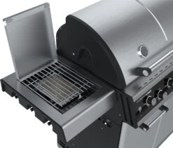 Outdoorchef Dualchef S 425 G Edelstahl Gasgrill Mit Seitenkocher + Blazing Zone Infrarotbrenner + DGS Gusseisen Grillrost 2 Stk. + DGS Gemüse Grillrost 2 Stk. -Rosle Grills Geschaft Outdoorchef Blazing Zone Dualchef 18 212 80 eingebaut aus 1