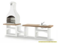 Palazzetti Outdoor Küche: Modul Grillkamin Brioni Inkl. Montagematerial -Rosle Grills Geschaft Palazzetti Grillkamin Brioni Outdoor Kueche Kombi 2
