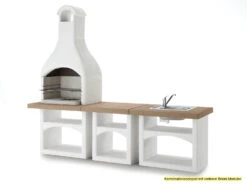 Palazzetti Outdoor Küche: Modul Grillkamin Brioni Inkl. Montagematerial -Rosle Grills Geschaft Palazzetti Grillkamin Brioni Outdoor Kueche Kombi