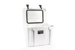 Petromax Kühlbox 25 Liter Alpenweiß - Grillfürst DEAL Inkl. Sitzkissen, Haft-Unterlage Und Einsatzkorb -Rosle Grills Geschaft Petromax Kuehlbox kx25 alpenweiss open