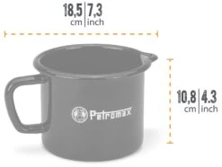 Petromax Emaille Milchtopf / 1000 Ml / Schwarz -Rosle Grills Geschaft Petromax Milchtopf Emaille 1000ml schwarz Abmessungen