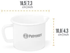 Petromax Emaille Milchtopf / 1000 Ml / Weiß -Rosle Grills Geschaft Petromax Milchtopf Emaille 1000ml weiss Abmessungen