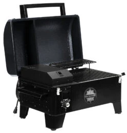 Pit Boss Pelletgrill Navigator 150 -Rosle Grills Geschaft Pit Boss Pelletgrill Navigator 150 10805 Deckel offen Hopper