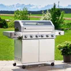 Rösle Gasgrill Videro G6-S VARIO+ - Limited Edition Modell 2023 - SMART Deal Inkl. Grillfürst Grill Control + Abdeckhaube Und Grillplatte -Rosle Grills Geschaft Roesle Gasgrill Station Videro G6 S Edelstahl Mood