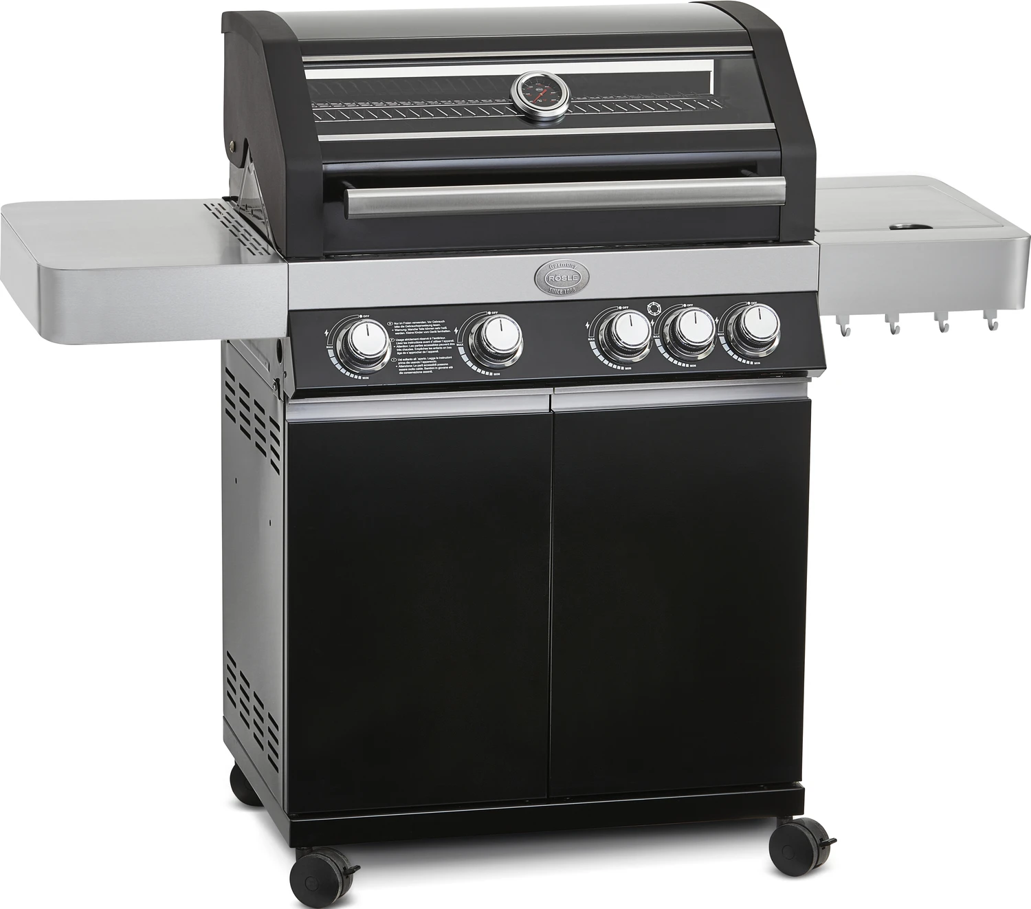 Rösle Gasgrill Videro G4 Schwarz - Modell 2023 Inkl. Abdeckhaube 1 Rösle Gasgrill Videro G4 Schwarz - Modell 2023 Inkl. Abdeckhaube