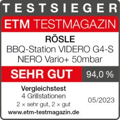 Rösle Gasgrill Videro G4-S Vario+ Nero Schwarz - Modell 2023 - X-DEAL Inkl. Abdeckhaube, Grillplatte Und Drehspieß -Rosle Grills Geschaft Roesle Videro G4 S Nero Vario Testsieger Grillstationen