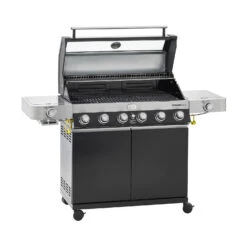 Rösle Gasgrill Videro G6-S VARIO+ Schwarz - Modell 2023 - SMART Deal Inkl. Grillfürst Grill Control + Abdeckhaube Und Grillplatte -Rosle Grills Geschaft Roesle Videro G6 S Vario schwarz 25527 Deckel