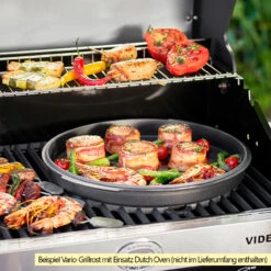 Rösle Gasgrill Videro G4-S VARIO+ Schwarz - Modell 2023 - X-DEAL Inkl. Abdeckhaube, Grillplatte Und Drehspieß -Rosle Grills Geschaft Roesle Videro Gasgrill Vario Grillrost Mood 11