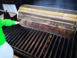 Grillfürst Universal Drehspießkorb / Rotisseriekorb, Edelstahl V2 -Rosle Grills Geschaft Rotisseriekorb Maronen