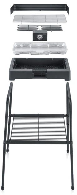 Severin Elektrogrill Mit Grillrost Und Untergestell - 2.200 Watt -Rosle Grills Geschaft Severin Elektro Standgrill PG8566 Aufbau
