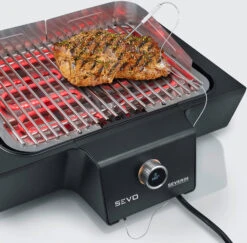 Severin Elektrogrill SEVO GS - Boost Zone 500°C - Mit Untergestell - 3.000 W -Rosle Grills Geschaft Severin SEVO GS PG8119 Thermometer