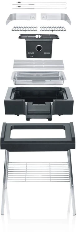 Severin Elektrogrill SEVO GS - Boost Zone 500°C - Mit Untergestell - 3.000 W -Rosle Grills Geschaft Severin Sevo GS PG8119 Explosion