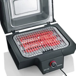 Severin Elektrogrill SEVO Smart Control GT - Boost Zone 500°C - Mit Deckel - 3.000 W - Inkl. Grillfürst Premium Grillbesteck Set Und Premium Grillbürste -Rosle Grills Geschaft Severin Sevo Smart Control GT PG8138 Boostzone 1