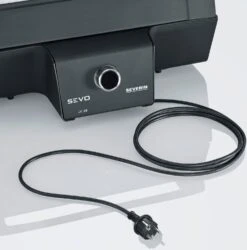 Severin Elektrogrill SEVO Smart Control GT - Boost Zone 500°C - Mit Deckel - 3.000 W - Inkl. Grillfürst Premium Grillbesteck Set Und Premium Grillbürste -Rosle Grills Geschaft Severin Sevo Smart Control GT PG8138 Zuleitung 1