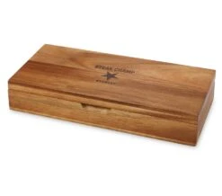 Steak Champ Gourmet Steakbesteck Set: 2 Steakmesser Und 2 Gabeln -Rosle Grills Geschaft Steak Champ Hourmet Messerset Kiste Geschenk 101059