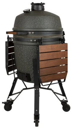 The Bastard Keramikgrill VX Large - Complete - Schwarz Matt - Modell 2023 -Rosle Grills Geschaft The Bastard VX Keramikgrill Large Komplett Seitenablagen abgeklappt