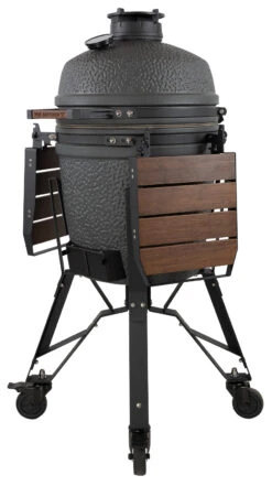 The Bastard Keramikgrill VX Medium - Complete - Schwarz Matt - Modell 2023 -Rosle Grills Geschaft The Bastard VX Keramikgrill Medium Komplett Seitenablagen abgeklappt
