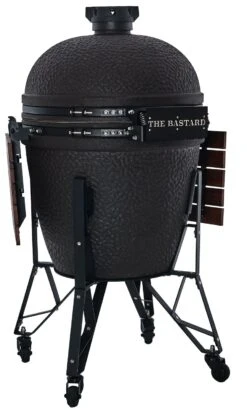 The Bastard Keramikgrill Urban XL - Complete - Schwarz Matt - Modell 2023 -Rosle Grills Geschaft The Bastard XL Urban Keramikgrill BU210 Seitentisch abgeklappt