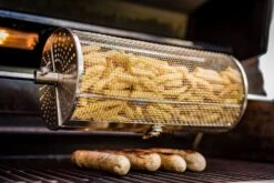 Grillfürst Universal Drehspießkorb / Rotisseriekorb, Edelstahl V2 -Rosle Grills Geschaft Universal Pommeskorb Drehspiess