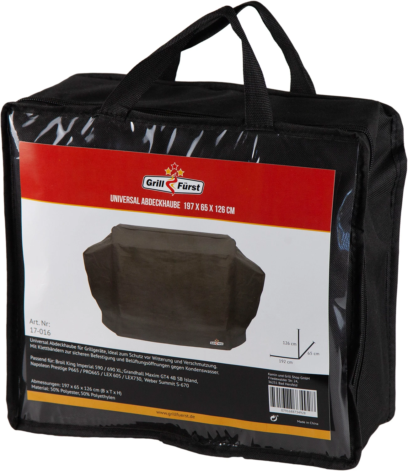 Grillfürst Abdeckhaube / Schutzhülle 197 X 65 X 126 Cm Imperial 690 / PRO 665 / LEX 730 / Summit 670 2 Grillfürst Abdeckhaube / Schutzhülle 197 X 65 X 126 Cm Imperial 690 / PRO 665 / LEX 730 / Summit 670 – Bild 2