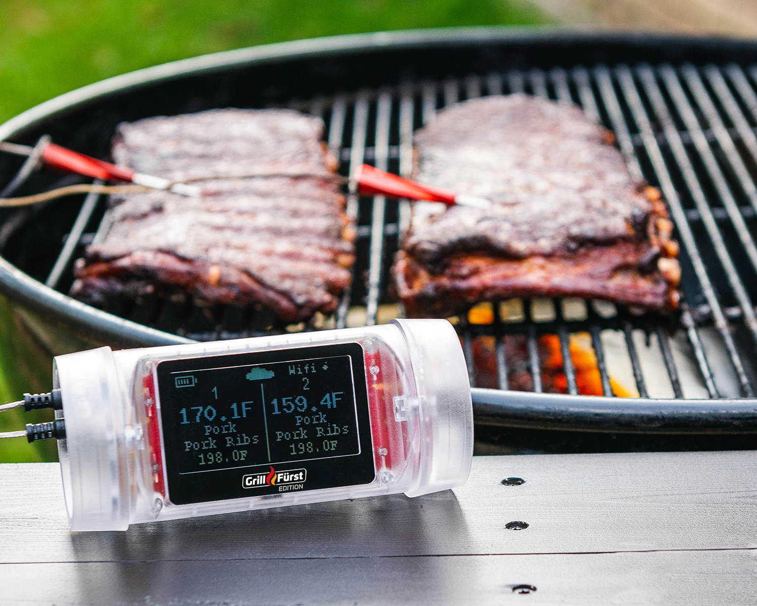 GrillEye MAX Grillfürst Edition Inkl. 4 IRIS Probe Temperaturfühler - Smart WiFi Grillthermometer Mit Cloud Funktion - Instant-Thermometer +-0,1°C Präzise 7 GrillEye MAX Grillfürst Edition Inkl. 4 IRIS Probe Temperaturfühler - Smart WiFi Grillthermometer Mit Cloud Funktion - Instant-Thermometer +-0,1°C Präzise – Bild 7