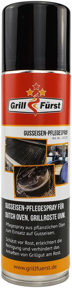 Grillfürst Reinigungsset Für Edelstahlroste Mit Edelstahl Grillbürste, Grillreiniger Spezial Lösung Und Trennspray -Rosle Grills Geschaft grillfuerst gusseisen pflegespray 2