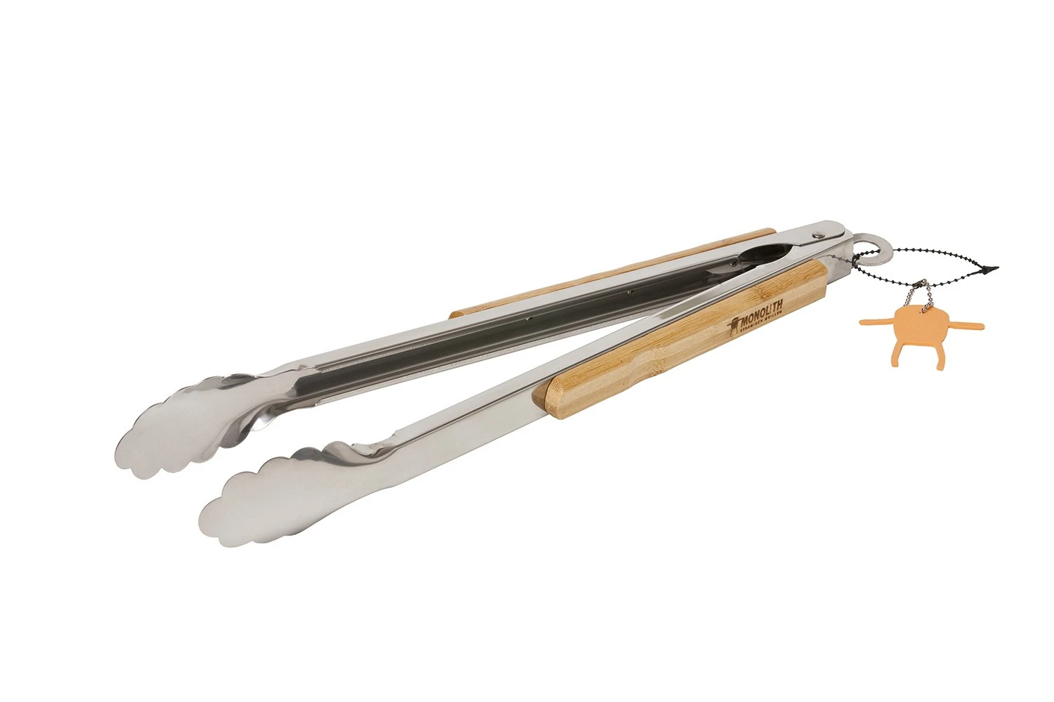 Monolith Grillzange Edelstahl / Bambus 45 Cm 1 Monolith Grillzange Edelstahl / Bambus 45 Cm