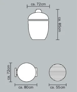 Monolith Grill LeChef Red Ohne Gestell Und Seitentische MG23RNC - Set -Rosle Grills Geschaft monolith lechef abmessungen korpus 201030