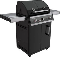 Outdoorchef Dualchef 325 G Gasgrill Mit Seitenkocher + BLAZING ZONE Infrarotbrenner + DGS Gusseisen Grillrost 2 Stk. + DGS Gemüse Grillrost 2 Stk. -Rosle Grills Geschaft outdoorchef dualchef 325 g seitlich 18 700 02 2
