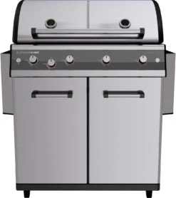Outdoorchef Dualchef S 425 G Edelstahl Gasgrill Mit Seitenkocher + Blazing Zone Infrarotbrenner + DGS Gusseisen Grillrost 2 Stk. + DGS Gemüse Grillrost 2 Stk. -Rosle Grills Geschaft outdoorchef dualchef s 425 g abgeklappt 18 700
